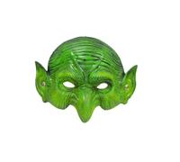 Maschera da strega spaventosa con fascia elastica verde viso goblin orecchie da elfo cosplay maschera costume horror maschere di Halloween carnevale vestire feste a tema scherzi scenici Regalo