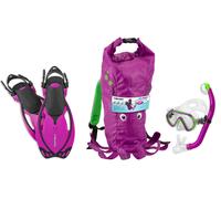 Maschera Da Sub Dry Snorkel Fins Set Per Bambini Head Sea Pals Viola Calamaro