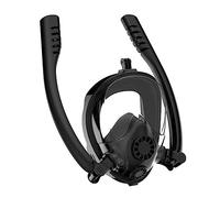 Maschera da Sub Maschera Da Snorkeling A Pieno Facciale Maschere Immersione Subacqueo Antiappannamento Attrezzatura Snorkeling & Apnea(Black,12cm)