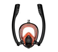 Maschera da Sub Maschera Da Snorkeling A Pieno Facciale Maschere Immersione Subacqueo Antiappannamento Attrezzatura Snorkeling & Apnea(Oranje,12cm)