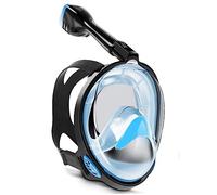 Maschera da Sub Maschera da snorkeling Maschere a pieno facciale immersione Anti-appannamento Anti-perdite Attrezzatura piscina impermeabile Snorkeling & Apnea(Blue,12cm)