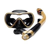 Maschera da Sub Maschera Da Snorkeling Per Immersione A Prova Di Perdite Con Equipaggiamento Per Boccaglio Antiappannamento In Vetro Temperato Resistente Agli Urti Snorkeling & Apnea(Gold)