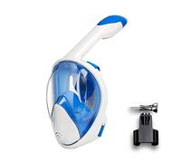 Maschera Da Sub Professionale For Snorkeling Subacquea Maschera Da Snorkeling Integrale Occhiali Antiappannamento For Attrezzatura Da Nuoto For Adulti(White blue,L/XL)