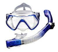 Maschera da Sub Set Boccaglio Premium Maschera Da Sub Per Adulti Snorkeling Immersioni Occhialini Nuoto Asciutto Snorkeling & Apnea(Blue)