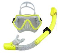 Maschera da Sub Set Boccaglio Premium Maschera Da Sub Per Adulti Snorkeling Immersioni Occhialini Nuoto Asciutto Snorkeling & Apnea(Yellow)