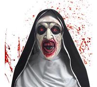 Maschera da Suora Spaventosa per Halloween,Nun Horror Latex Maschere,Halloween Maschera Nun,Mascheras the Nun,Mascheras da Suora Spaventosa Scary,per Halloweens Carnival Cosplay Costume Vestirsi