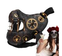 Maschera Da Travestimento Ingranaggi E Rivetti In Metallo Regolabile Per | Copriviso In Halloween Carnevale, Cosplay, Feste, Spettacoli, Scherzi, Halloween, Teatro E Altri Eventi