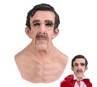 Maschera da uomo vecchio di Halloween, copertura per la testa in lattice, spaventosa, maschera horror per adulti, uomini, donne, realistica, spaventosa, per produzioni teatrali, feste, riunioni e