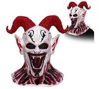Maschera da vampiro da zombie per adulti, spaventosa maschera horror raccapricciante mostro demone maschera per Halloween festa in costume (B)