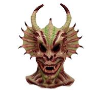 Maschera da vampiro zombie per adulti, maschera spaventosa con corna da diavolo, per Halloween, maschera per il viso fantasma, super morbida e raccapricciante, per Halloween, mostro demoniaco, cosplay