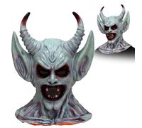 Maschera da vampiro zombie per adulti, maschera spaventosa con corna da diavolo, per Halloween, maschera per il viso fantasma, super morbida e raccapricciante, per Halloween, mostro demoniaco, zombie