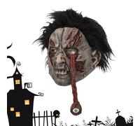 Maschera Da Zombie - Lattice 30x32 Cm | Copritesta Di Mostro Demoniaco Inquietante Con Bulbi Oculari Rimovibili | Oggetti Di Scena Realistici Per Giochi Di Ruolo Con Effetti Di Sangue Per Feste Di Hal