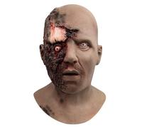 Maschera da zombie - Testa in lattice con faccia marcia | Accessorio per feste a tema, cosplay, costume da mostro vivente, effetto realistico e terrificante