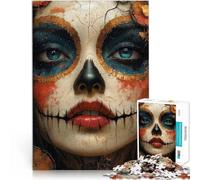 Maschera dei morti puzzle 1000 pezzi per adulti Giocattoli che creano dipendenza e sfidano l'intelligenza del cervello Interazione genitore-figlio 38x26cm