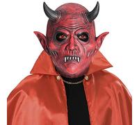 Maschera del Diavolo Horror per Halloween in Lattice con Testa Intera Realistica per Carnevale Feste di Compleanno