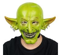 Maschera del Goblin Horror Mostro per Halloween in Lattice con Testa Intera Realistica per Carnevale Feste di Compleanno