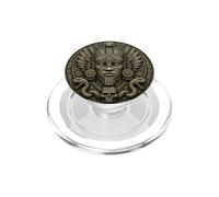 Maschera della dea del serpente Maya antica pietra del tempio di pietra arte reliquia PopSockets PopGrip per MagSafe