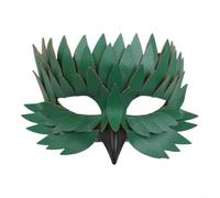 Maschera della peste, con becco e piume, stile veneziano, accessorio per feste di Halloween, carnevale, ballo in maschera, gotico steampunk cosplay (verde)