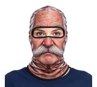 Maschera dello sci del viso, copertura antivento realistica della testa | Stampata con un volto antico, questa cuffia antivento mantiene il calore durante la guida in bicicletta e sci