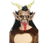 Maschera Demoniaca Deluxe Krampus In Lattice Accessorio Per Costume