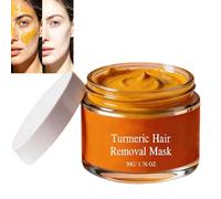 Maschera depilatoria alla curcuma, delicata e nutriente, depilazione indolore, per corpo e viso, crema depilatoria ad azione rapida, per labbra superiori e mento (1 pezzo)