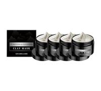 Maschera detergente per argilla Blackhead Remover e controllo dell'olio per pelli secche sensibili e grasse, Deep Recovery Clay Face Mask con bentonite, Detox Scrub e detergente per pori (4 pezzi)