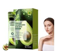 Maschera Detergente Viso Schiumosa All'acido Complesso Di Avocado, Maschera Schiumosa All'avocado, Maschera Fangosa Detergente Profonda, Minimizza I Pori, Per Tutti I Tipi Di Pelle (1pcs)