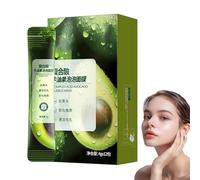 Maschera detergente viso schiumosa all'acido complesso di avocado, maschere schiumose detergenti profonde all'avocado biologico naturale, cura idratante quotidiana del viso (1 Box)