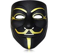 Maschera di Anonymous nera per adulti | V for Vendetta | Maschera di Hacker Anonimo | Qualità Premium | Plastica rigida | Accessorio per feste | Cosplay | Halloween| OriginalCup®