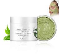Maschera di argilla per la rimozione dell'acne dell'albero del tè, maschera per il viso al tè verde, maschera per la rimozione dei punti neri, pulizia profonda dei pori (1pcs)