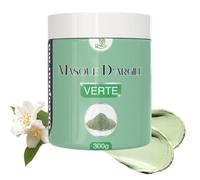 Maschera di argilla verde biologica Okéopharma 300 g - Trattamento viso & corpo con olio di argan - purificante, anti-acne, pelle grassa - esfoliante naturale, scrub viso & maschera idratante donna