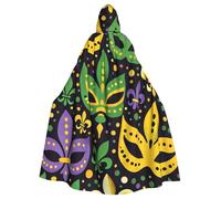 Maschera di Carnevale -Fleur-De-Lis Mantello con Cappuccio Strega Adulto Costume Halloween Mantello con Cappuccio