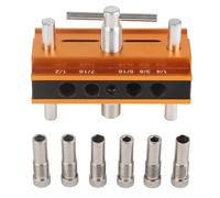 Maschera di centraggio autocentrante, strumento per la lavorazione del legno in lega di alluminio con boccole guida di foratura precise, per produttori di mobili e hobbisti della