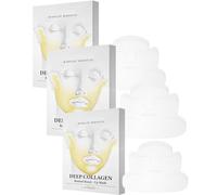 Maschera di collagene del restyling-Allenatore in vita della Corea, maschera di sollevamento del retinolo 3 in 1 con cinturino al mento, deep-collagene retinolo aumenta le maschere (12Pcs)