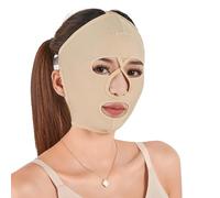 Maschera di Compressione Completa per Viso Post-Chirurgica, Indumento di Recupero per Liposuzione Viso e Collo(S)