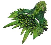 Maschera di Drago Cosplay in Schiuma PU Verde 27x21x7cm | Accessorio per Costume, Adatta a Molti Volti, per Feste, Halloween, Teatro e Foto Colore Casuale