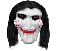 Maschera di Halloween Billy con capelli - Maschera puzzle unisex per feste horror