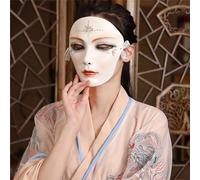 Maschera di Halloween in resina, stile cinese, bella ragazza, cosplay, gioco, film, festa, costume, replica, puntelli (B)