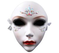 Maschera di Halloween in resina, stile cinese, bella ragazza, cosplay, gioco, film, festa, costume, replica, (A)