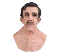 Maschera di Halloween | Maschera anziana da 30 cm | 400 g di copricapo di Halloween | Maschera in lattice realistica riutilizzabile, facile da prendersi cura del teatro, festival di costumi e raccapri