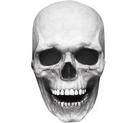 Maschera di Halloween Maschera per cranio a testa piena con maglia in lattice mascella in movimento maschere spaventose per adulti inquietante di una taglia con buchi di ventilazione per lo scherzo d
