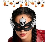 Maschera di Halloween per adulti per feste a metà viso | Maschera per occhi gotica per cosplay, da donna, per balli in maschera, cosplay, eventi, carnevale, balli