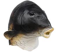 Maschera di Halloween raccapricciante pesce maschera in lattice 30 x 40 x 34 cm animale testa intera realistica taglia unica horror adulto con fori di ventilazione puntello cosplay per Halloween