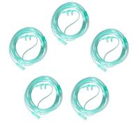 Maschera di ossigeno per, cannula di ossigeno nasale montato sulla testa, 5 per pacchetto, 3 metri di ossigeno siliconico trasparente, adatto per attrezzature per terapia respiratoria e inalazione