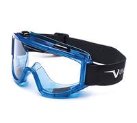 Maschera di protezione blu modello 601 con lente clear, rivestimento antigraffio e antiappannamento