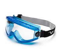 Maschera di protezione blu modello 619 con lente trasparente e ventilazione diretta