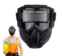 Maschera di protezione di saldatura, saldatura speciale e maschera di taglio, Maschera Auto-Glare Maschera Auto oscuramento a grande vista, Scudo viso traspirante, casco a copertura completa in