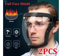 Maschera di protezione Protezione facciale trasparente antispruzzo Maschera per il viso Maschera protettiva per la sicurezza esterna Copricapo Protezione da lavoro