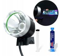Maschera di saldatura blu da 10 ml con pistone + lampada per la polimerizzazione