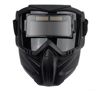 Maschera di saldatura completa con oscuramento automatico, grado ottico 1/1/1/2, visualizzazione a colori veri, design diviso per saldatura, smerigliatura sabbiatura, fascia regolabile